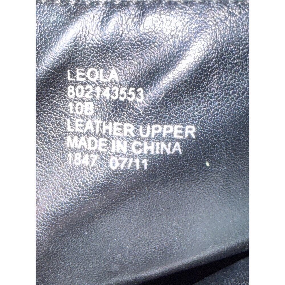 Lauren Ralph Lauren Leola Black Leather Ankle boots Fold-over cuff Size 10B - Picture 6 of 11